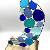 Beachcomber copper foiled glass sculpture - click to view