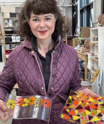 Glass fusing evening course with Vitreus Art - learn fusing, slumping with frits, moulds and more