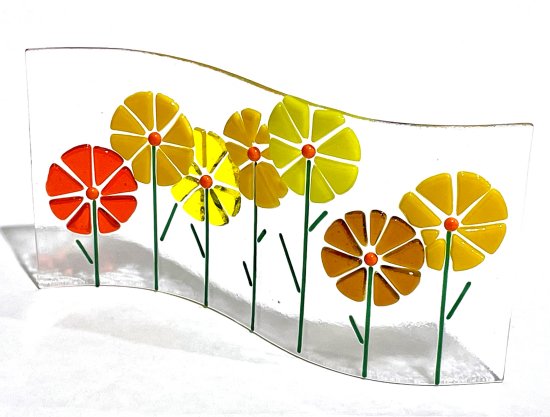 Original fused glass art by Jenny Timms of Vitreus Art, on show at the gallery near Towcester and Milton Keynes in Northants