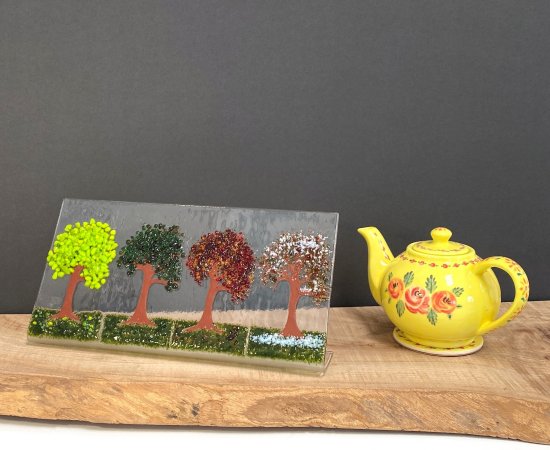 Original fused glass art by Jenny Timms of Vitreus Art, on show at the gallery near Towcester and Milton Keynes in Northants