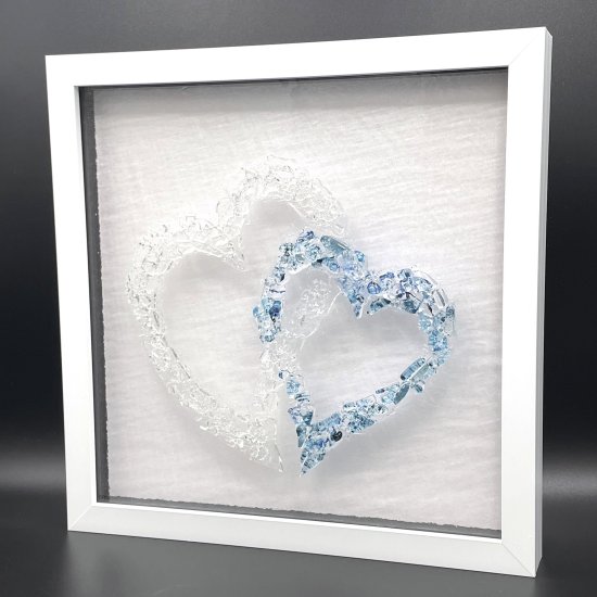 Amor Fused Glass Framed Art from Vitreus Art
