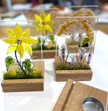 Make a pair of charming luxury glass tealights on this workshop at Vitreus Art