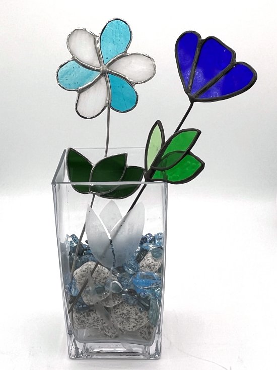 New - copper foiled flowers for your home made by Vitreus Art