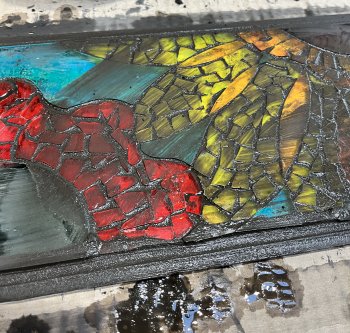 Learn all the processes needed to make a mirror mosaic panel