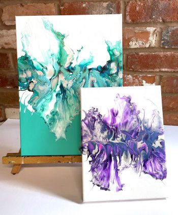 Create amazing fluid art paintings with Hazel Beckett at Vitreus Art