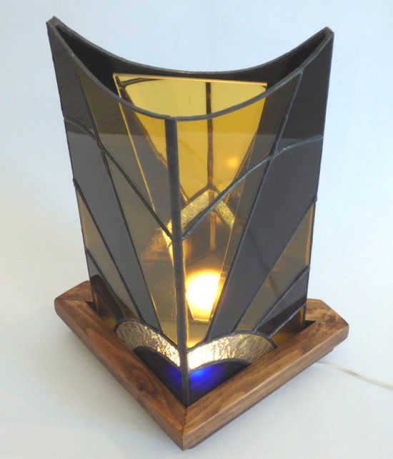 Infinity stained glass Lamp by Mike Caddy and Vitreus Art