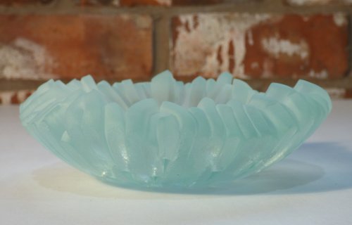 Ken Flegg - new fused glass Waterfall Bowls at Vitreus Art