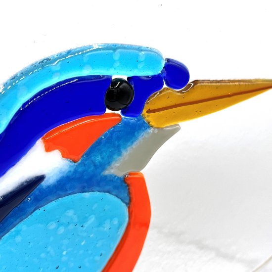 Jenny's latest British Birds Fused Glass Art - Bluetit from Vitreus Art