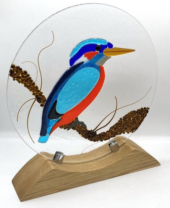 Jenny's latest British Birds Fused Glass Art - Bluetit from Vitreus Art