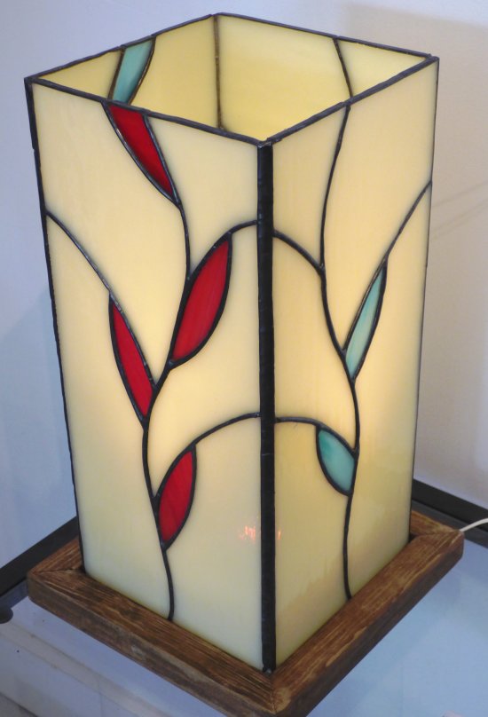 Vitreus Art - stained glass column lamp