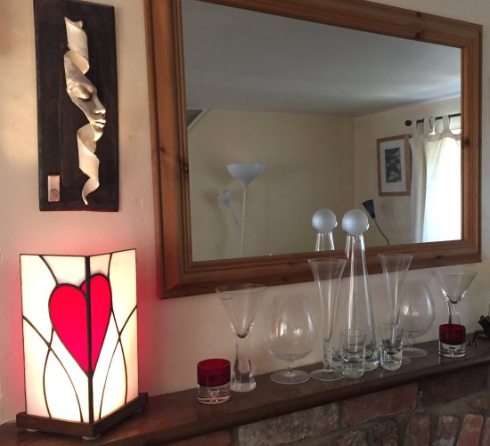 LoveLight stained glass Lamp by Mike Caddy and Vitreus Art