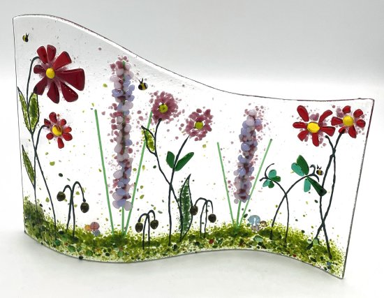 Original fused glass art by Jenny Timms of Vitreus Art, on show at the gallery near Towcester and Milton Keynes in Northants