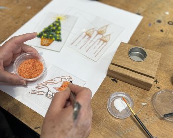 Fused Glass Tealight holders workshop at Vitreus Art Northants UK
