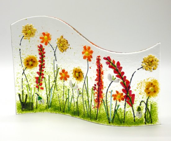 Original fused glass art by Jenny Timms of Vitreus Art, on show at the gallery near Towcester and Milton Keynes in Northants