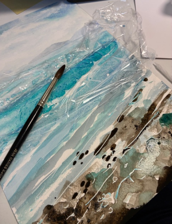 Learn fun watercolour techniques with Clare Tebboth at Vitreus Art