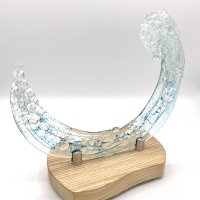 Ocean Wave Fused Glass art by Vitreus Art - Click to view and buy online