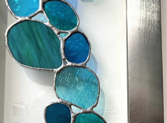 Wall hanging Pebble Stained Glass panels by Vitreus Art