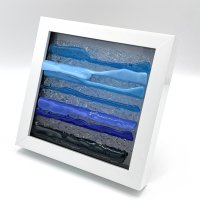 Ripples - Fused glass framed art by Vitreus Art - Click to view