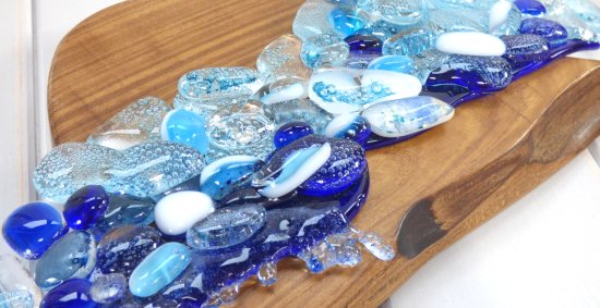 Original fused glass art by Jenny Timms of Vitreus Art, on show at the gallery near Towcester and Milton Keynes in Northants