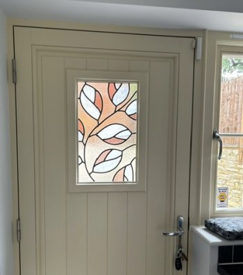 Stained glass leaded window project made with Vitreus Art