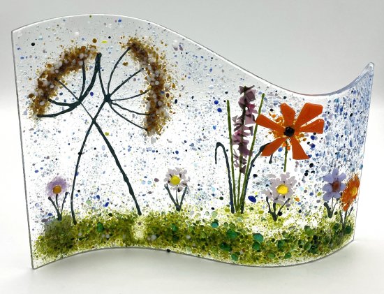 Original fused glass art by Jenny Timms of Vitreus Art, on show at the gallery near Towcester and Milton Keynes in Northants