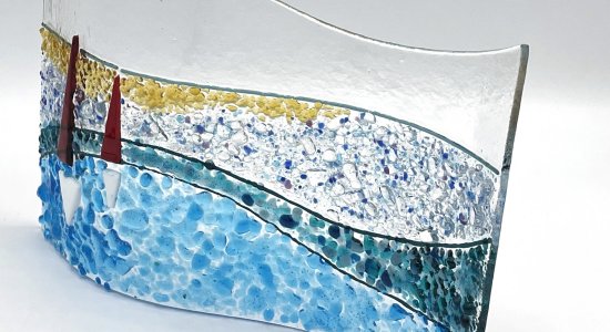 Original fused glass art by Jenny Timms of Vitreus Art, on show at the gallery near Towcester and Milton Keynes in Northants